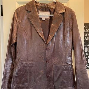 Wilson’s Leather Brown Leather Blazer